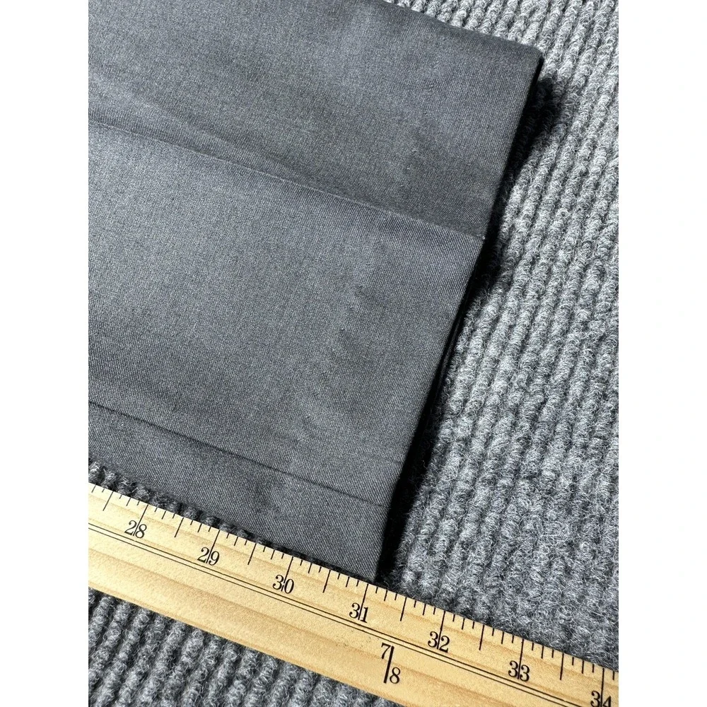 Stafford Pants Mens 34x32 Gray‎ Classic Fit Flat Front Micro Twill Performance